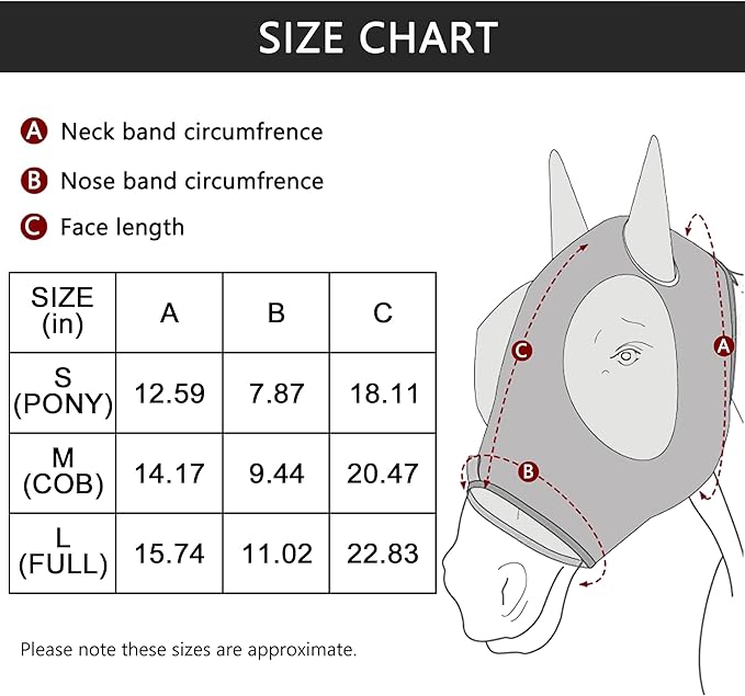 Horse Fly Mask with Ears - Large Eye Space for Full Vision, Breathable Stretch Comfort Fit, UV Protection, Forelock Opening, Easy Pull-On Pink Full