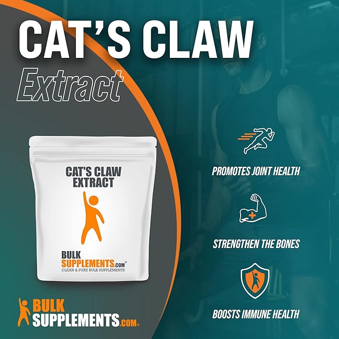 BulkSupplements.com Cat's Claw Extract Powder - Herbal Supplements, for Joint & Immune Support - 500mg of Cats Claw Extract per Serving, Gluten Free (5 Kilograms - 11 lbs)