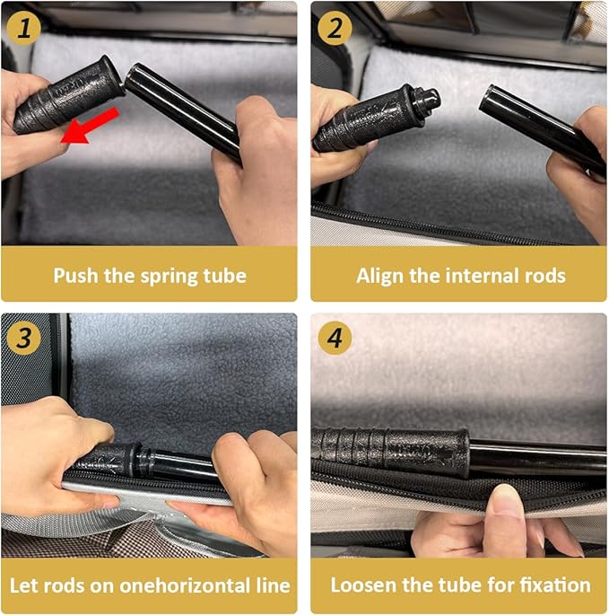 Extra Large Cat Carrier Soft Sided, Portable Small Dog Carrier for 2 Cats, 24"x16.5"x16" Car Travel Folding Comfortable Design, Yellow