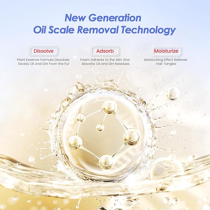 Cat Waterless Shampoo with Brush - No Rinse Formula for Quick Clean Between Baths, Hypoallergenic & Detangling, Reduce Itchy Skin Shedding, Vet-Recommended for Kittens/Senior Cats,Unscented