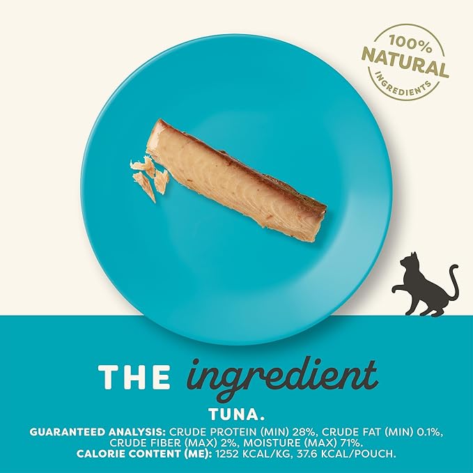 Applaws Natural Cat Treats, Grain-Free, High-Protein Whole Tuna Loins, Single-Ingredient Healthy Snack for Cats (6 x 1.06oz Loins)