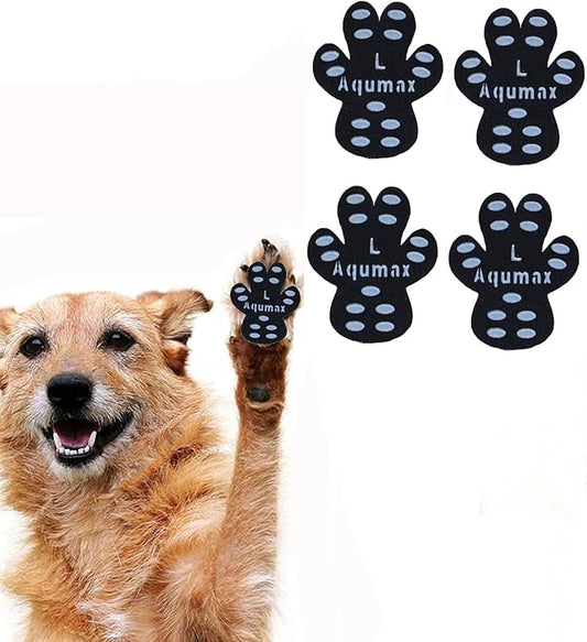 Dog Paw Protector Anti-Slip Pads,Toe Grips for Senior Dogs,Paw Grips Traction Pads for Slippery Hardwood Floors,Essentials for Senior Dogs,12 Sets (48 pcs) L Black