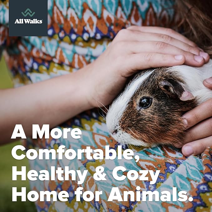 All Walks 40 Liter Hemp Bedding for Chicken Coops, Guinea Pigs, Hamsters, Rabbits, and Other Small Animals - 100% Natural, Superior Odor Control, Sustainably Sourced Pet Bedding - Made in America