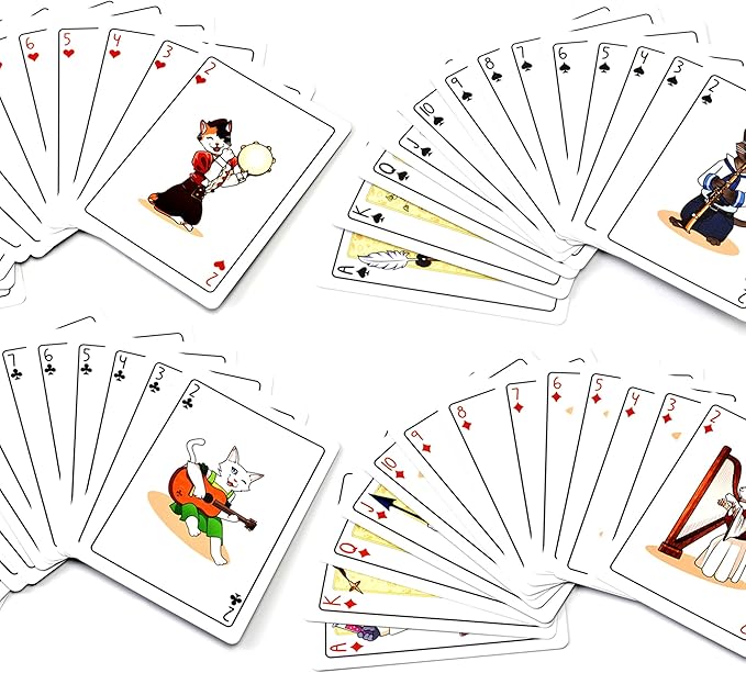Cat Playing Cards Themed Deck for Adults - Collectible Card Games for Teens, Women and Men - Card Games For Adults on Family Game Night - 54 Cards for Solitaire or Poker - Fun Gifts for Cat Lovers
