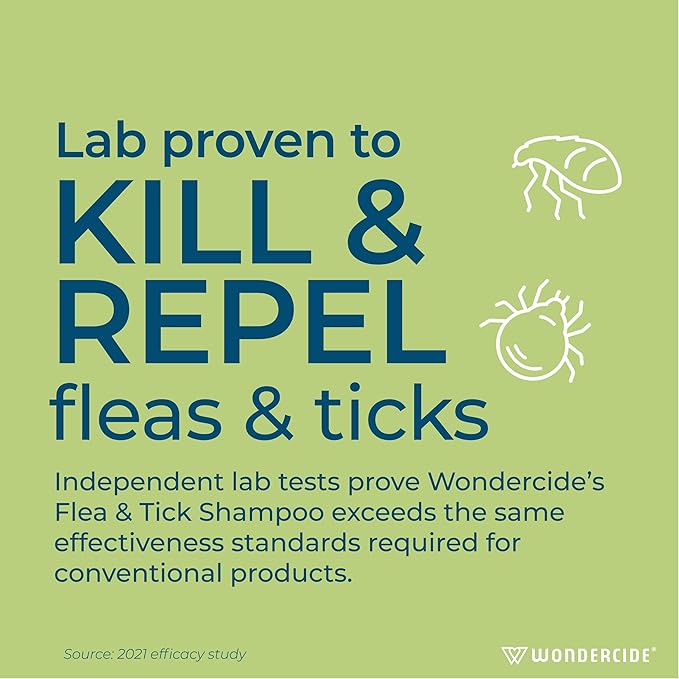 Wondercide - Flea & Tick Shampoo for Dogs and Cats - Flea and Tick Killer Treatment with Natural Essential Oils - for Pets Over 4 Months - Powered by Plants - 12 Fl oz