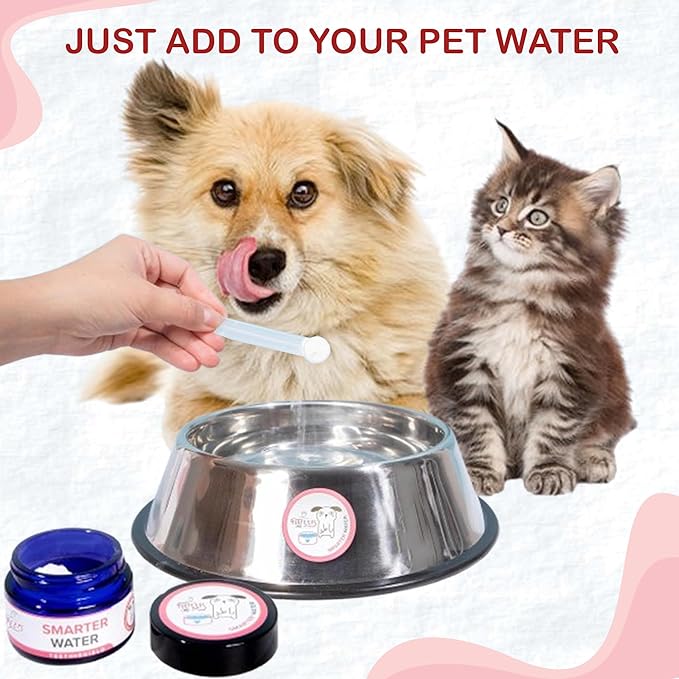 Dog Breath Freshener Powder for Water – Cat & Dog Dental Care Water Additive, Natural Plaque & Tartar Remover, Bad Breath Eliminator, Easy No-Brush Oral Hygiene – 45 Servings, Vet Recommended
