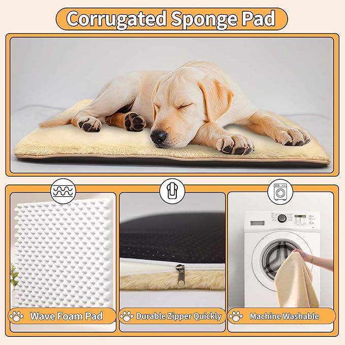 Dog Crate Furniture for Small Dogs, Dog Kennel Indoor, Anti-Chew Anti-Escape with Bed Crate Pad End Side Table Wooden Dog Crate,Steel-Tube Dog Cage, Rustic Brown