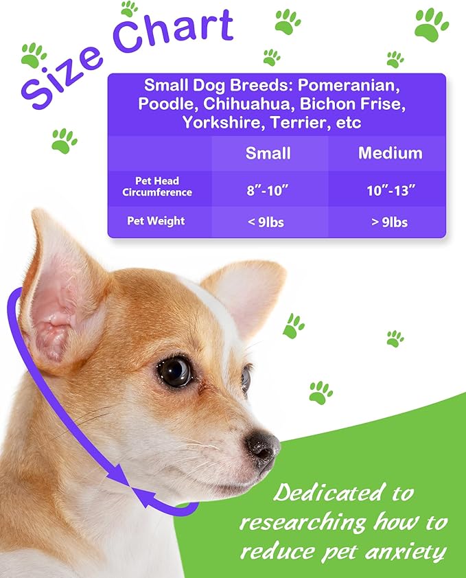 Calming Earmuffs for Cats and Small Dogs - for Anxiety Relief - Noise Canceling for Fireworks, Thunderstorms, Pet Grooming & Force Drying - Dog Ear Muffs Noise Protection (Blue, Small)