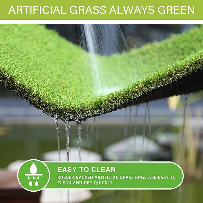 Dog Grass Pads 3 x 5 FT Artificial Grass Pee Pads for Dogs Potty Fake Grass Rug Turf Mat for Dogs Training Indoor Outdoor Garden Lawn Artificial Grass Rug