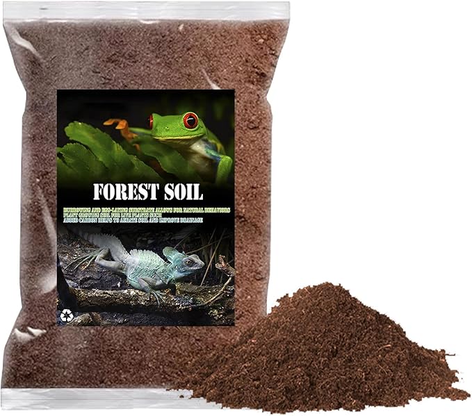 BNOSDM Reptile Soil Substrate Fluffy Small-Strand Reptile Substrate and Snake Bedding Clean Natural Terrarium Bedding for Lizards Snakes Tortoises Tarantulas