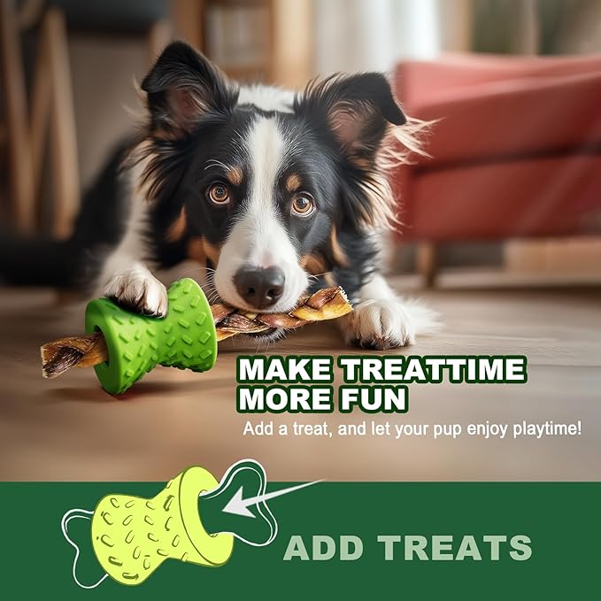 Dog Toys for Aggressive chewers, Indestructible Toy for Small Dogs Interactive Toy Dog chew Toys (Green + Blue)