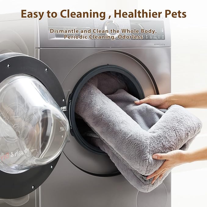 BFPETHOME Orthopedic Dog Beds for Extra Large Dogs, Washable Large Pet with Bolster, Orthopedic Large Dog Mats with Removable Covers & Waterproof Pet Bed for Pet