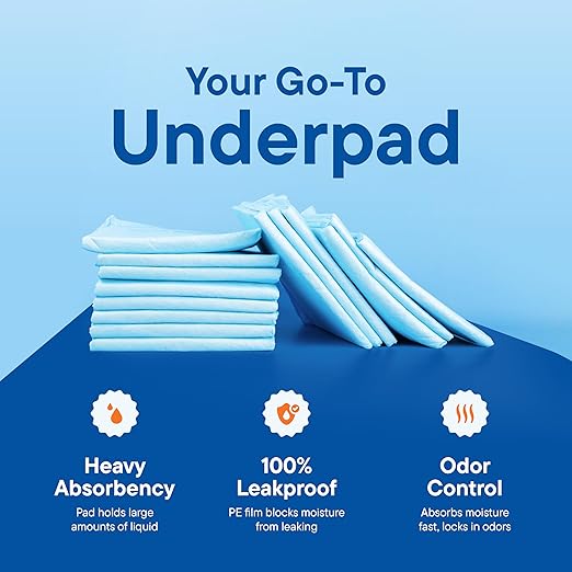 Disposable Changing Pads [100-Pack] Diaper Pad for Baby, Puppy & Dog - Pee & Wee Underpads - Chux Potty Training Liner - Changing Table Cover - 17"x13" Leak-Proof Liners for Incontinence & Travel Use