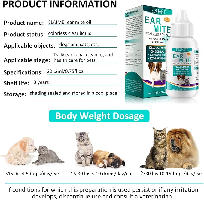 Ear Mite Treatment for Dogs, Dog Ear Infection Treatment, Ear Mite Treatment for Dog Yeast Infection, Alleviation Suffering from Ear Mites & Itching and Odours Stinky Stuff for Dogs Ears