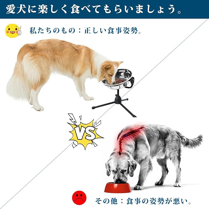 Elevated Dog Bowl with Adjustable Metal Stand,Extra Large Size for Dogs Heavier Than 100 lbs,1.24 Gal 4.7 Liter, Stainless Steel Dog Food Bowl Height Adjustable Non-Slip Raised Dog Bowl Set