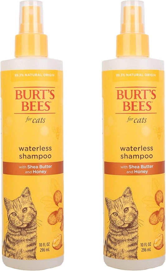 Burt's Bees for Pets Waterless Cat Grooming Spray with Shea Butter and Honey, 99.3% Natural Origin Formulas, Dry Shampoo, Kitten Supplies, 10oz