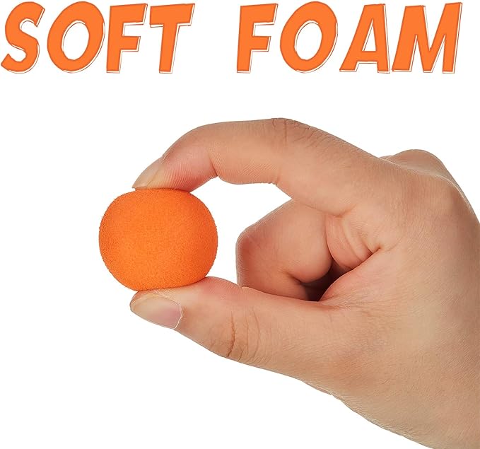 Frienda 24 Pieces Refill Balls Soft Orange Foam Balls Refills Approx 1. 1 Inch in Diameter, Soft Small Light Cat Ball Toys