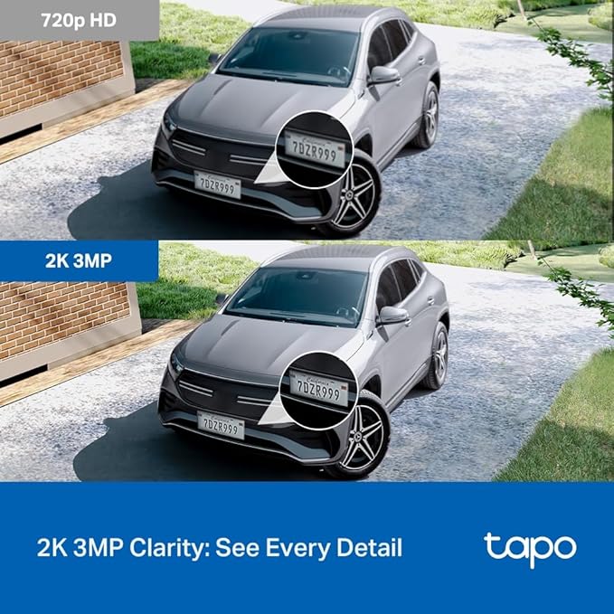Tapo 2K 3MP Pan/Tilt Indoor/Outdoor Security Camera, Free Person/Baby Cry Detect & Motion Track, 360° Pan, Color Night Vision, SD/Cloud Storage, Works w/Alexa & Google Home, HybridCam 360, Black