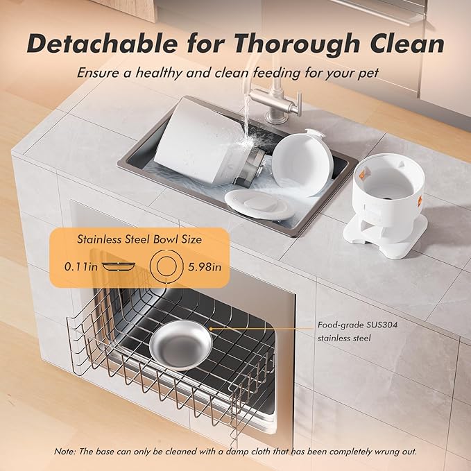 Automatic Cat Feeder - 5L Anti-Clog Cat Food Dispenser with Freshness Preservation, 1-6 Meals/Day, Programmable Portions, 10s Voice, 180-Day Battery Life, Auto Pet Feeder for Multi Cats & Dogs