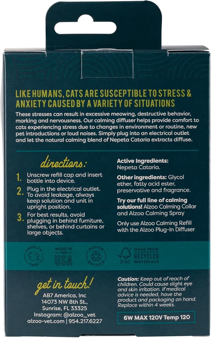 Calming Cat Spray, Collar and Diffuser Bundle