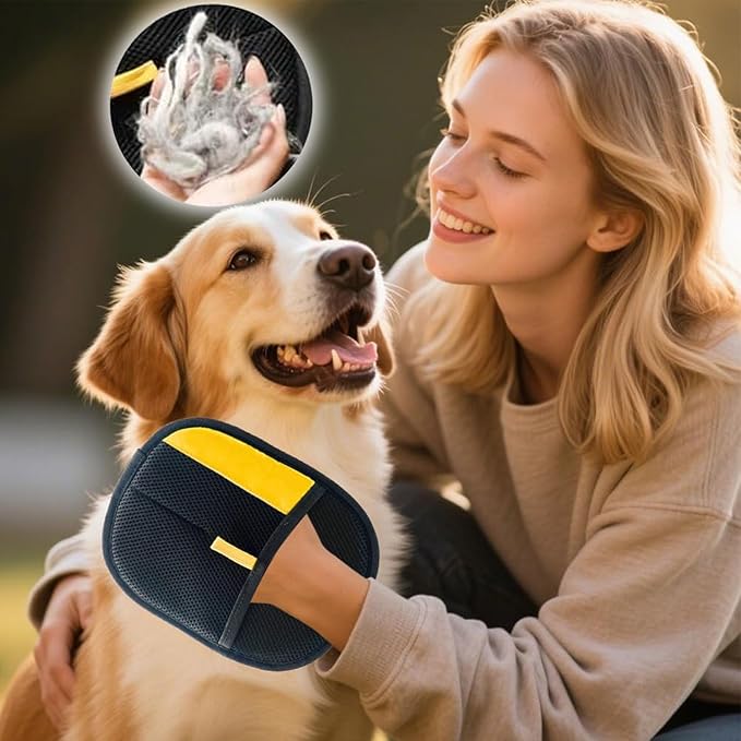 2pcs Pet Hair Removal Glove,Pet Hair Remover Glove for Cats & Dogs,Upgraded Animal Fur Removal Tool, Reusable Cats & Dogs Grooming Gloves for Hair Removal