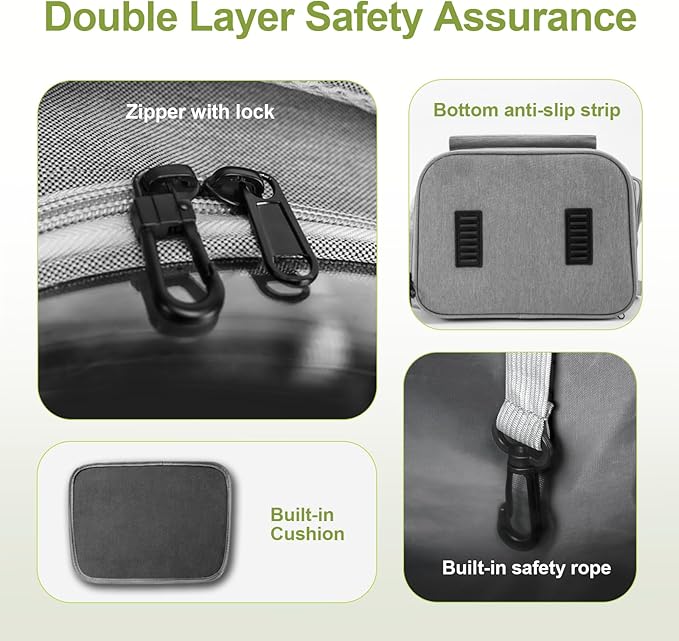 Cat Backpack Carrier, Breathable Cat Carrier Large Space Bubble Pet Backpack for Kitty Small Dog up to 12lbs, Transparent & Foldable Pet Carrier for Travel Hiking