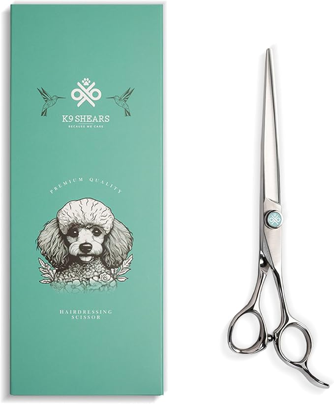 7" Dog Grooming Scissors – Handcrafted, Ergonomic, VG10 Stainless Steel for Sharper, Tougher, Better Edge Retention, Lightweight Shears with 3D Convex Blade for Dogs and Cats