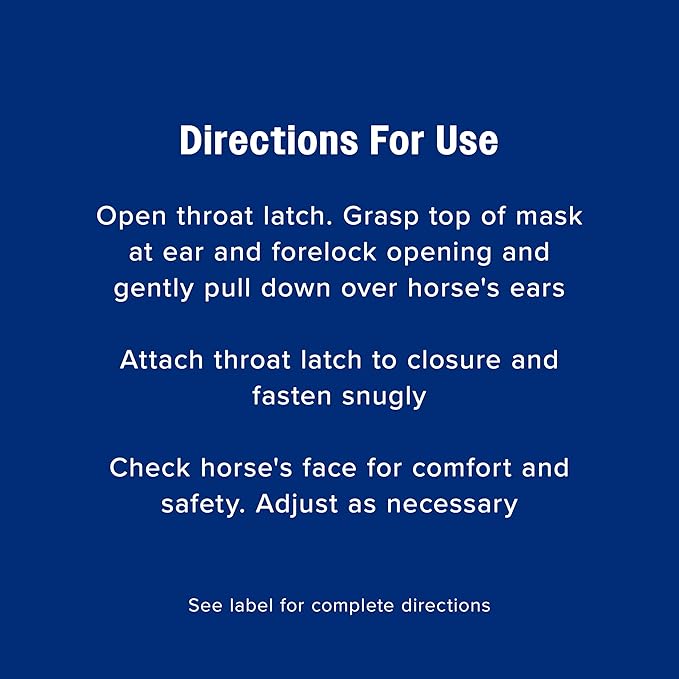 Farnam SuperMask II Fly Mask Without Ears for Smaller Horses or Arabian Horses,Full Face Coverage & Eye Protection from Insect Pests, Structured Classic Mesh with Plush Trim,Small Horse/Arabian Size