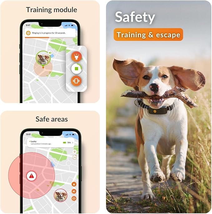 Weenect Dog XT - New GPS Collar for Dogs | XL Antenna | Waterproof | Ultra-Durable Integrated Julius-K9 Collar | Subscription Required