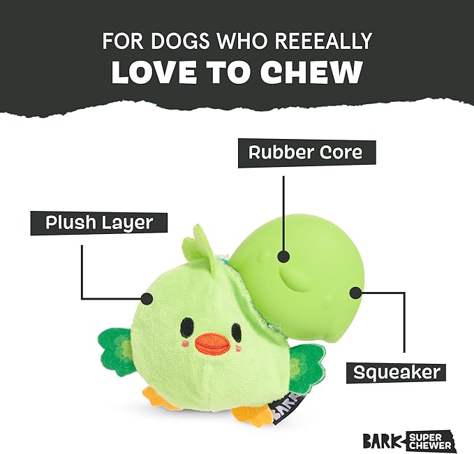 Barkbox Piper Parrot Dog Toy for Small Dogs, Perfect for Flipping Fun and Tearable Outer Layer with Bonus Toy Inside for Extra Playtime Excitement