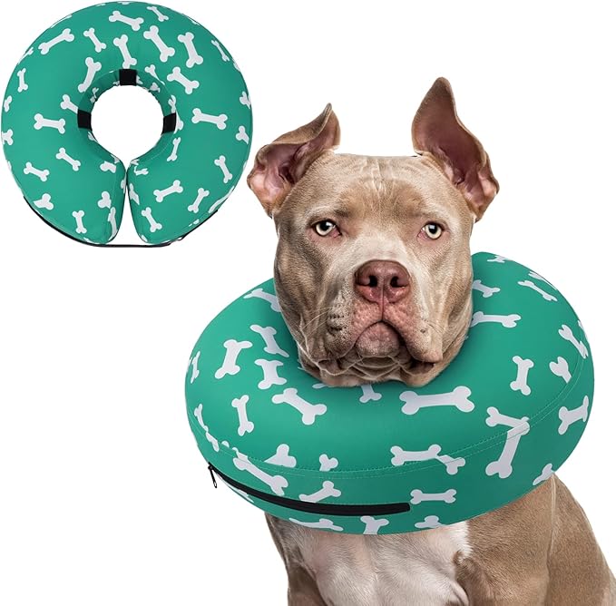 Super Inflatable Dog Cone Alternative - Soft Recovery Collar for Small to Large Dogs