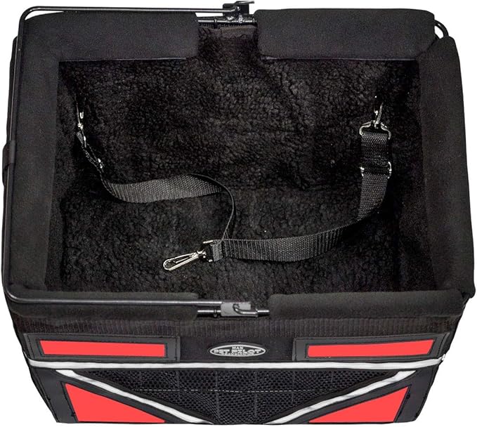 TRAVELIN K9 Pet-Pilot MAX Dog Bicycle Basket Carrier | 8 Color Options for Your Bike (RED)