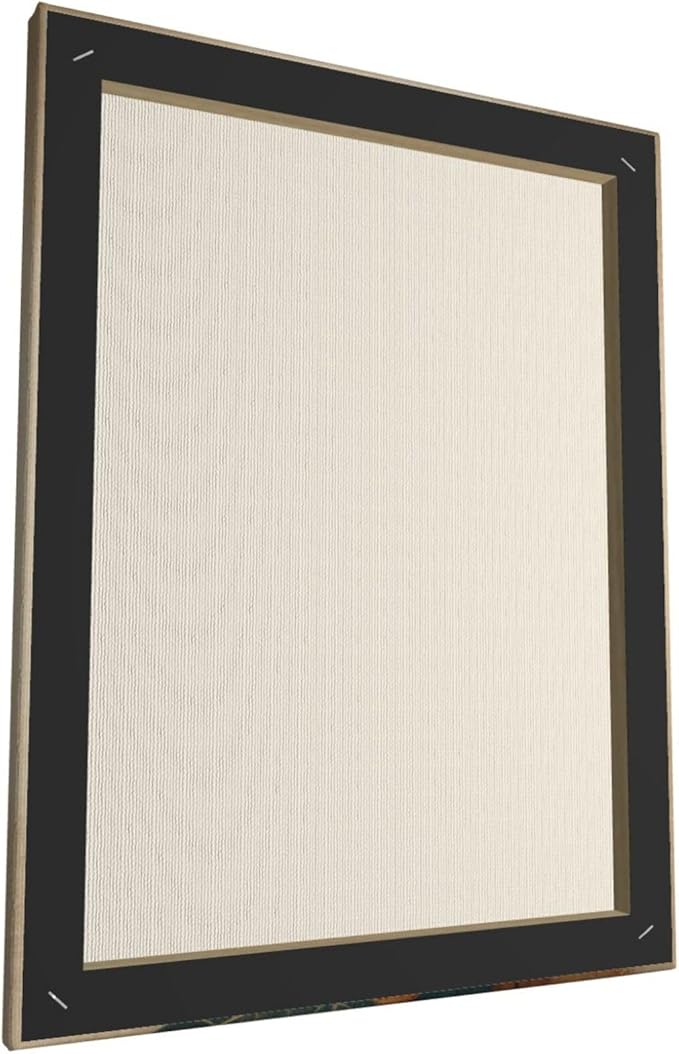 Boho Black Cat Wall Art Kitten Botanical Wall Decor Mid Century Modern Canvas Painting Print Minimalist Pictures Artwork Framed Decorations Gifts for Cat Lover Bathroom Nursery Living Room Bedroom Kitchen 12"x16"