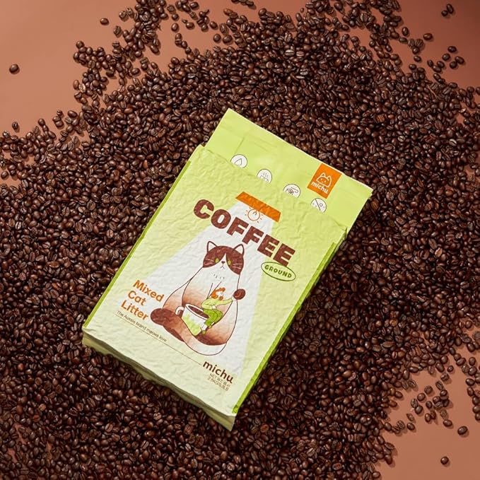 Mixed Tofu Cat Litter, Heavy Duty Flushable Kitty Litter, 5.5Lb/88Oz Coffee 4 Pack