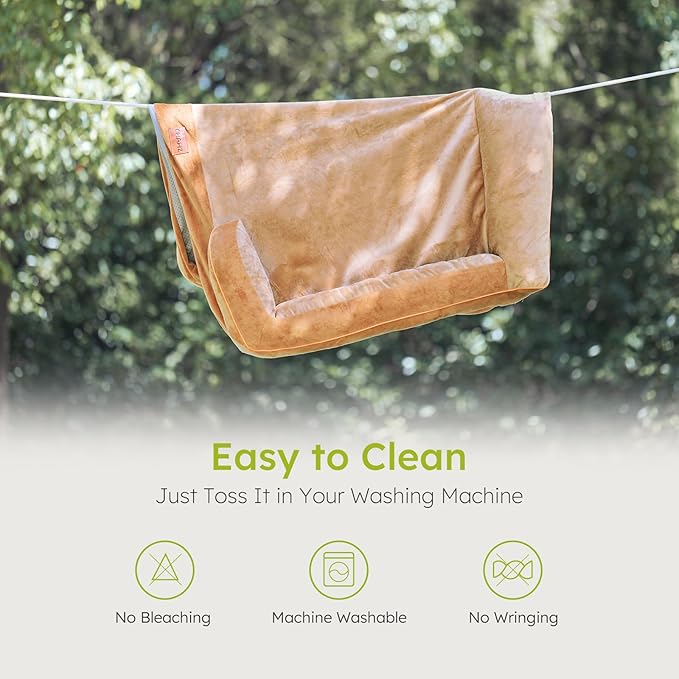 Extra Large Dog Bed, Orthopedic Dog Beds with Cooling Gel Memory Foam, Waterproof XL Pet Bed with Removable Washable Cover, 42" Pet Sofa Couch Dutch Velvet with Bone Toy, Brown