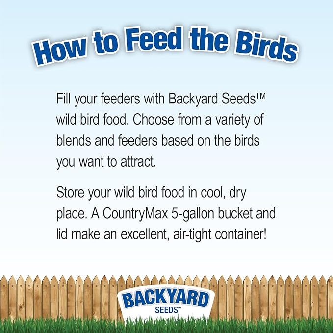 Backyard Seeds Songbird Blend Mixed Bird Seed - Attracts Bluebirds, Cardinals, Chickadees (7 Pounds)