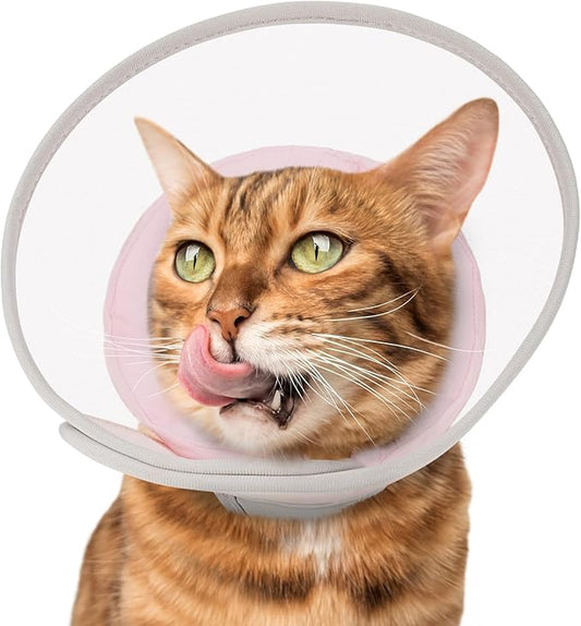Cat Cone Collar Soft: Comfortable Waterproof Mesh Recovery Cone After Surgery to Stop Licking and Scratch, Alternative to Plastic Elizabeth Head/Neck Cone for Large Cats and Small Dogs