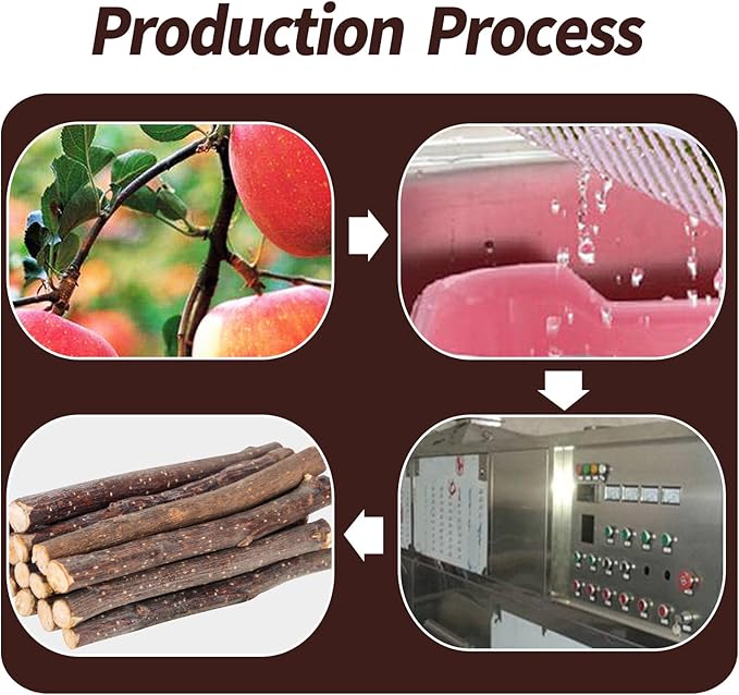 330g Natural Apple Sticks Rabbit Chew Toys, Bunny Teething Toys, Easy to Store in Jar, Ideal for Rabbit, Guinea Pig, Hamster, Chinchilla, Chipmunks, Squirrels, Gerbils and other Small Animals