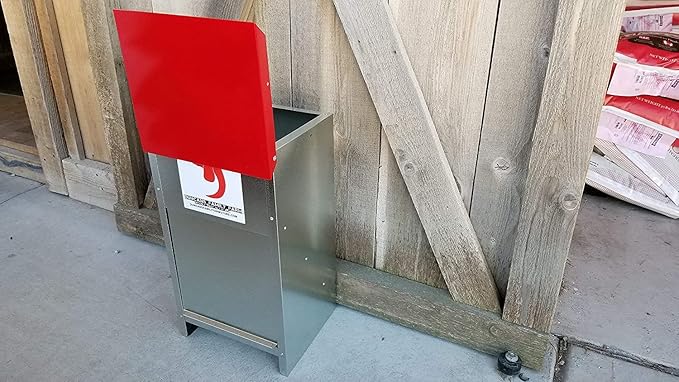 Duncan's Dog Feeder - Galvanized Metal Pet Food Station for Outdoor or Indoor Use - Automatic Gravity Self Feeding Dispenser for Small, Medium, and Large Breeds - Holds 25 Pounds of Dry Kibble