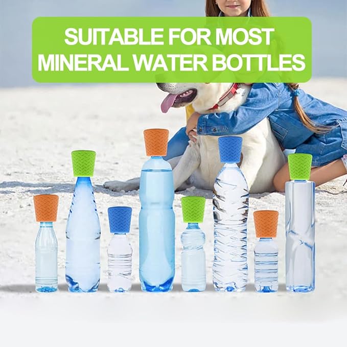 3 Piece Portable Outdoor Shower for Dogs Bottle Attachment Outdoor Sprayer Accessory for Most Plastic Water Bottles, Suitable for Bathing Pets During Outdoor Activities Camping.(Orange+Blue+Green)