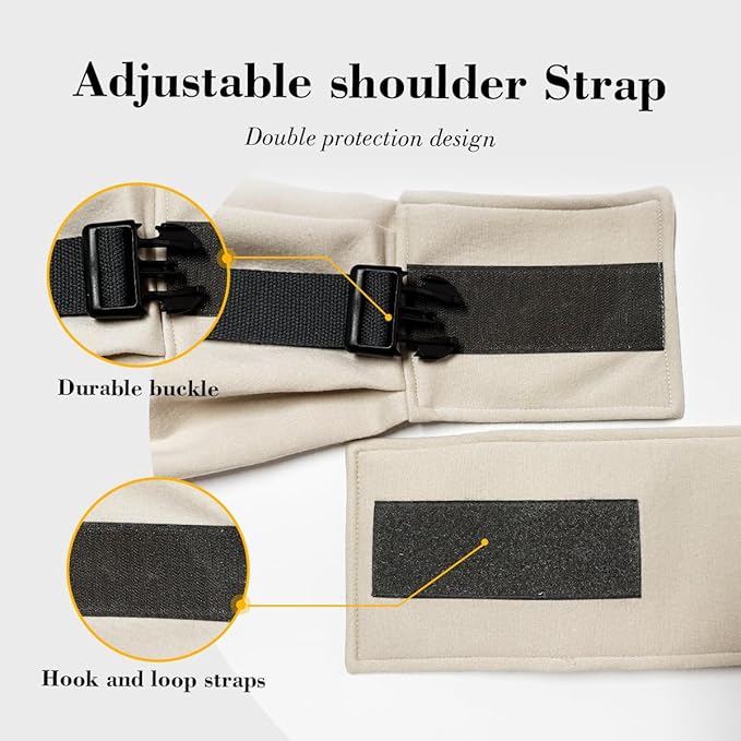 Dog & Cat Carrier Sling, Adjustable Soft Padded Shoulder Puppy Carrier, Hands-Free Dog Carrier Bag with Double Safety Buckles Premium Material for Outdoor Travel (Apricot, L)