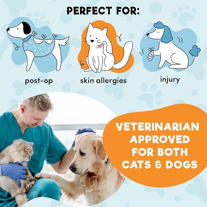 BENCMATE Inflatable Dog Cone Collar Alternative, Soft Dog Cone for Small Medium Large Dogs and Cats, Neck Recovery ECollar Donut Collar After Surgery (Large+, Orca)