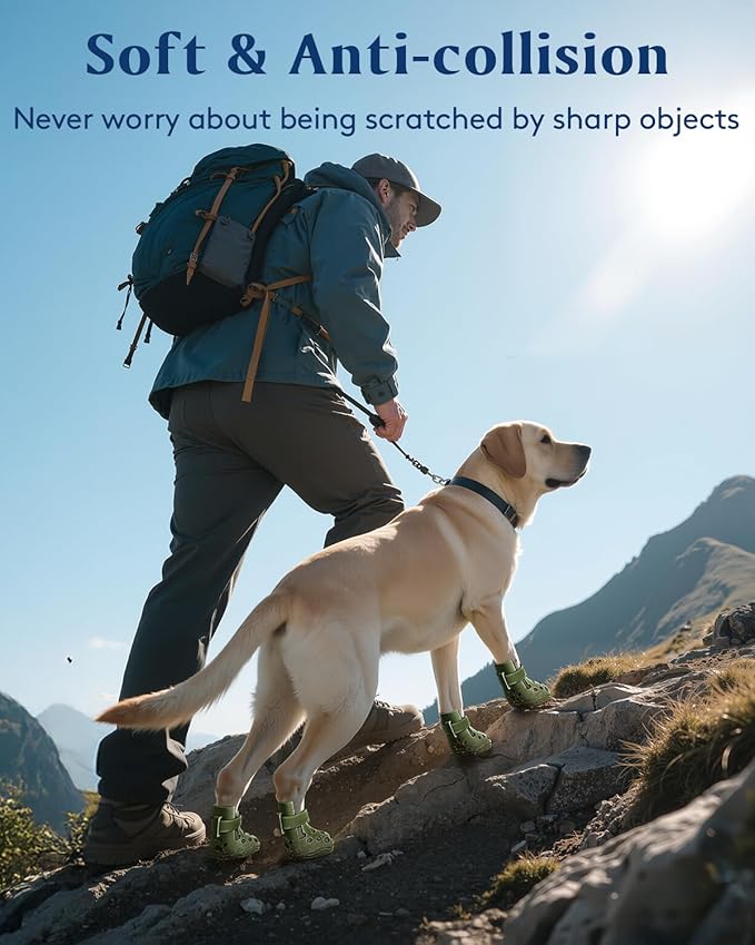 Dog Shoes for Hot Pavement, Breathable Dog Boots Paw Protectors with Adjustable Straps & Non-Slip Sole, Easy On & Off, Waterproof, Easy-Cleaning (Pink, M)