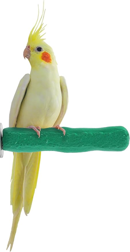 Comfort Grip Safety Perch for Bird Cages - Pedicure Perch for Birds to Keep Nails and Beaks in Top Condition - Safe Easy to Install Bird Cage Accessories - X-Small 4.5"