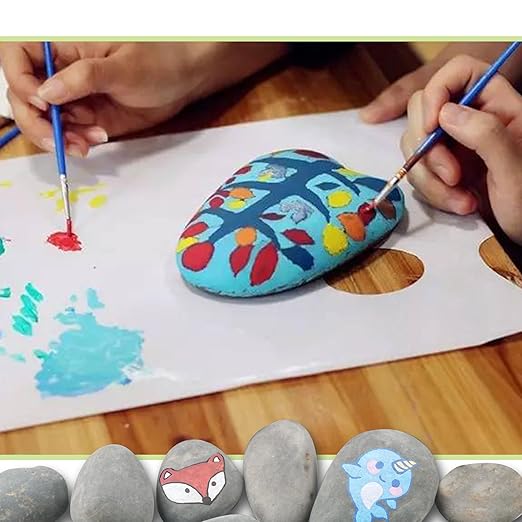 45LB River Rocks,Mexican Beach Pebbles for Plants,Potting,Garden Landscape Stone Paving Stone Grey 1Inch - 2Inch…