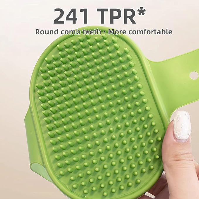 4-Pack Silicone Cat Brush Set, Pet Scratcher and Massager – Adjustable Pet Deshedding Brush, Bath Brush for Cats and Dogs, Suitable for Furniture Legs & Corners (4PCS (2 Yellow + 2 Green))