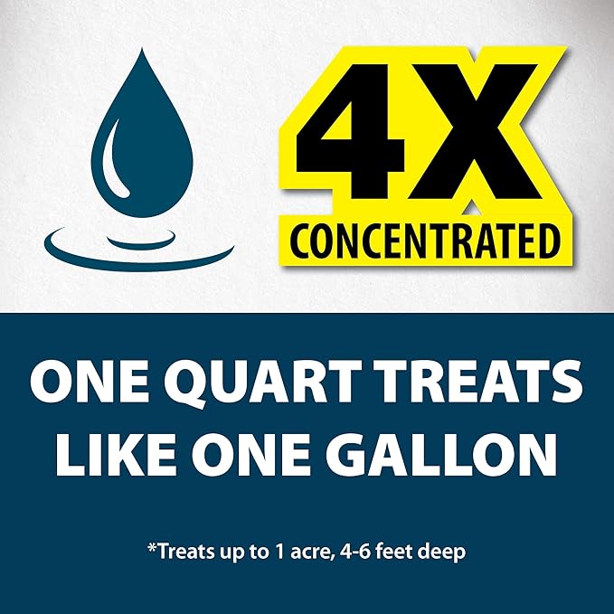 Airmax Black DyeMond Pond Dye 4X Concentrate for Outdoor Ponds & Lakes, Natural Pond Colorant & Beauty Enhancer, Block Ultraviolet Rays, Fish, Bird & Livestock Safe, Easy Liquid Application, 1 Quart