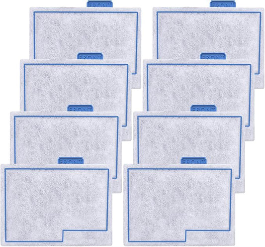 8 Pack Small Filter Cartridge Compatible with Aqueon Filters, Aquarium Fish Tank Filter Cartridges Replacement for QuietFlow E Internal Power Filter Size 10 and Minibow Aquarium Filters Size 1/2.5/5