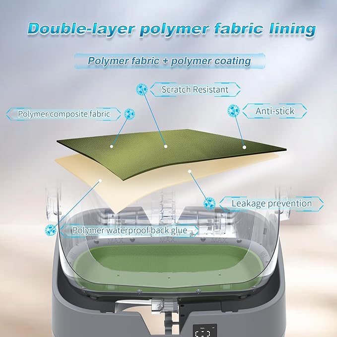 Automatic Self-Cleaning Cat Litter Box with APP-Controlled, Weight Tracking – 86L Ultra-Quiet, Smart Health Monitor, and Safe Anti-Pinch Design (Assembly Required) -Light Grey