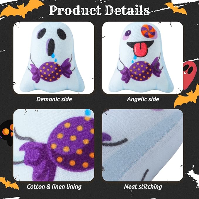 Dorakitten Catnip Toys Interactive Cat 5PCS Cats Chew Plush Ghost Toys & Pet Stuffed Nip Pillow & Kitten Best Kicker Toy Cute and Soft Teething Supplies for Moving Kitty Indoor